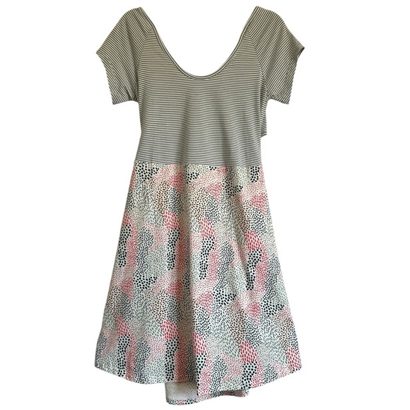 NWT PACT ORGANIC FIT AND FLARE CROSS BACK MIXED PATTERN DRESS SIZE XL - Picture 3 of 14